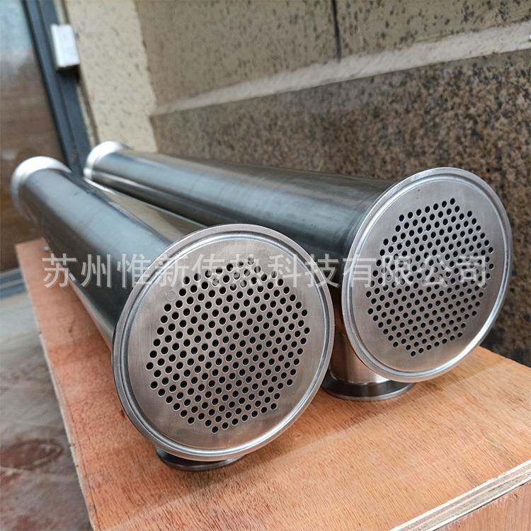 江苏卫生级毛细管冷凝器WECERGY316L不锈钢双管板换热器