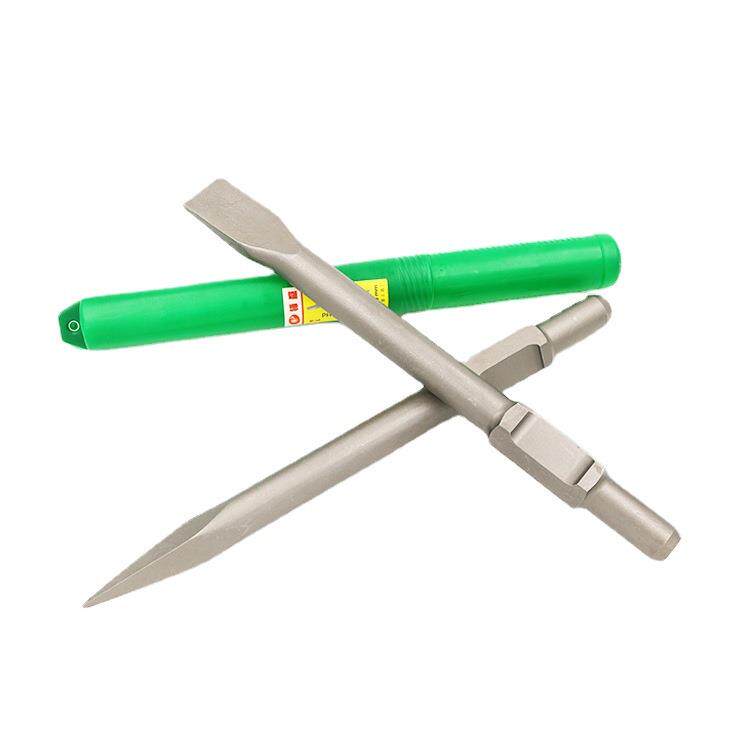 65A电镐凿子 六角尖扁镐头 镐钎重型大电锤冲击钻头 加长合金扁凿