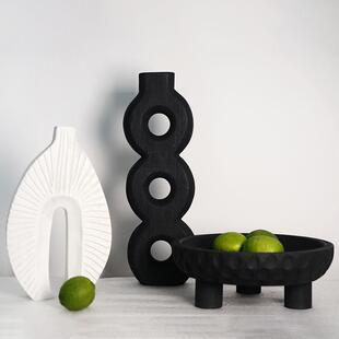 泡桐木实木花瓶玄关客厅干花花瓶摆件木质花瓶摆件木质工艺品