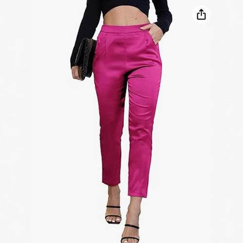 Women's pocket straight leg high waisted pants