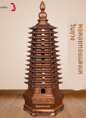 紫铜文昌塔纯铜13层的九层文昌塔摆件书桌书房办公室客厅礼品装饰