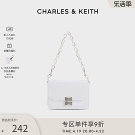 CHARLES&KEITH春夏CK2-80782030金属扣链条单肩小方包女包