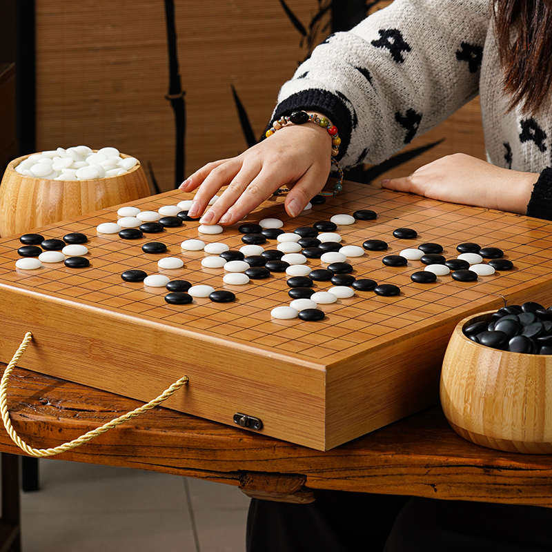 围棋儿童初学套装围棋小学生五子棋成人益智比赛专用折叠棋盘礼盒,运动/瑜伽/健身/球迷用品,围棋,淘宝优惠券,粉丝福利购,淘宝优惠卷