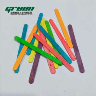 手制作114mm006彩雪糕棒彩色房子冰棍棒木条工棒雪糕棍木色艺