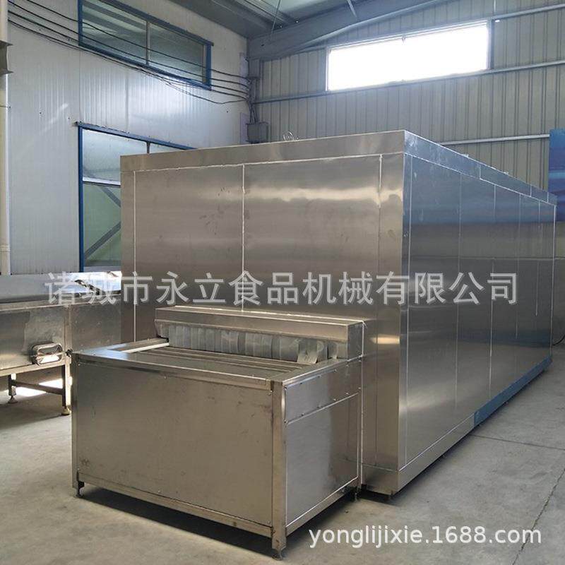 单全自动鱼片鱼式柳隧道速冻机线 开背485鱼清洗冻包冰流水 鸡爪