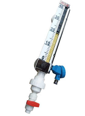 pp磁翻板液位计带远传水位计4-20mA油位计304不锈钢材质侧装顶装