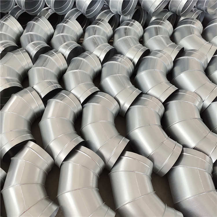 304不锈钢螺旋风管三通 45°90°通风管道弯头工业厂房排气管