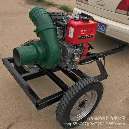 电启动柴机抽水抽泵手抬式小型抽水泵油4寸应急移动VRE汽式油水泵