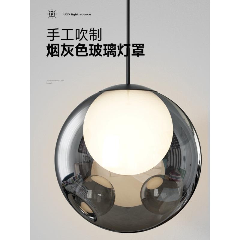 全光谱757护眼意式极室简现代约简璃卧主卧床头柜可升降吊线玻小