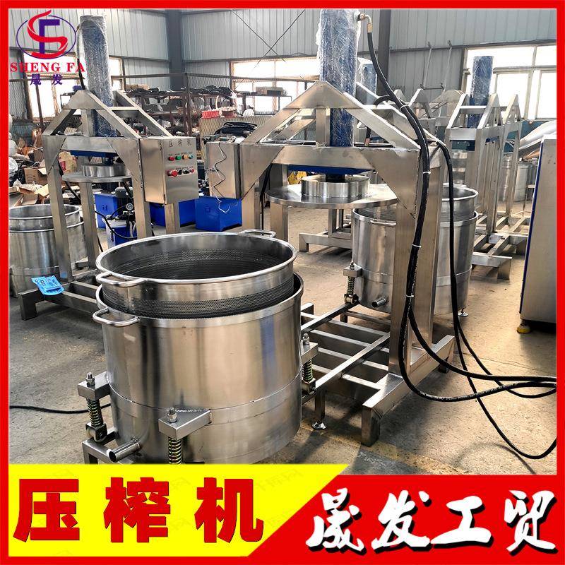 沙棘果脱水收汁机中药材压榨过滤机双桶轮换式液压压榨机