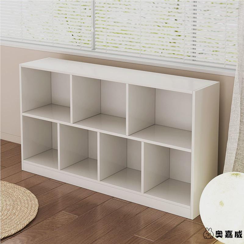书柜家用书架置物架落地收纳柜格子柜矮柜储