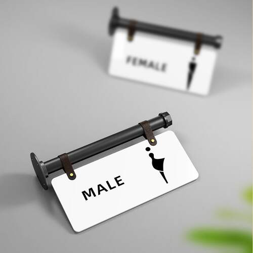 档女卫生间指示牌752换可更双面挂式洗手间标识牌公共厕所W高男C