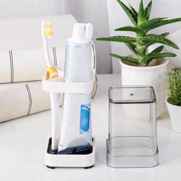 Toothbrush Holders with Cover Dustproof Tooth Brush Stand