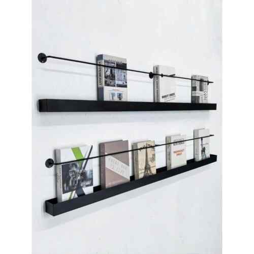 创意金属铁艺一字壁挂墙书报刊架网红墙上装饰产品杂志收纳展示架