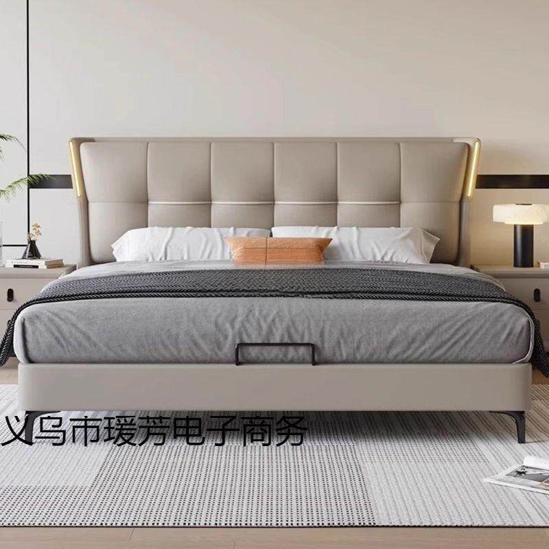 8意式轻奢床主卧大小户型物双人床1米婚床现代简约储QQV软床