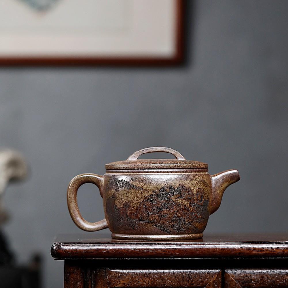 茶宜兴紫砂壶原家矿云雾沉香泥观62803自汉瓦泡茶壶在用具密文