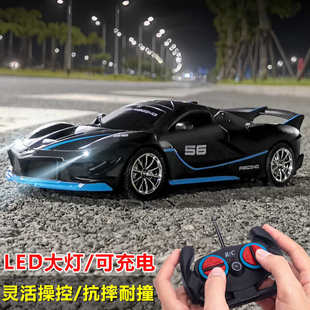 男孩灯光 1无线遥控充电小汽车跨境18动赛车极速儿童玩具漂移批发