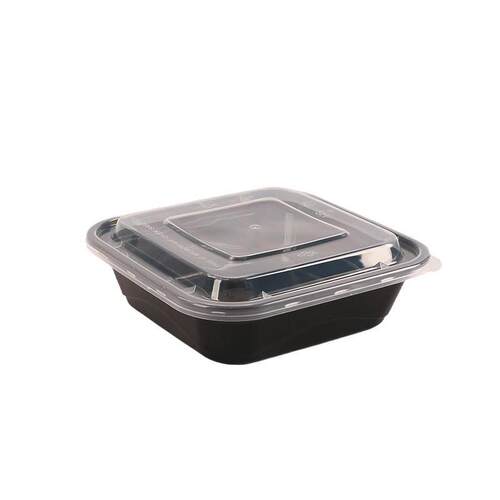 一次性餐盒正方形打包盒加厚美式便当盒饭盒沙拉盒保鲜食品级餐具