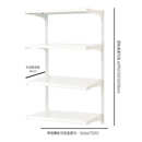 铭添商用墙上置物架书架壁挂式 金属隔板轨道展示陈列架家用可调节