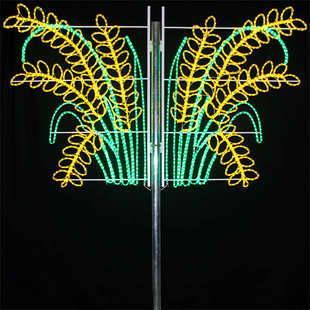 LED过街灯2022商业街景区横跨灯公路道路杆装 饰麦穗造型图案造型