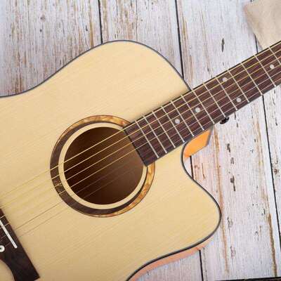 41寸民谣木吉他 云杉南阳木五段EQ电箱吉他guitar工厂直供乐器