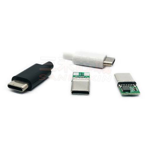 Type-c诱骗器5v9v12v20v拉伸公头PCB板PD诱骗带平板电脑转接头16P