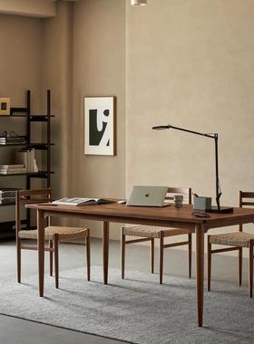 日实木艺术饭餐桌原FIC设计极简小户型式桌复古长方形办公桌木会