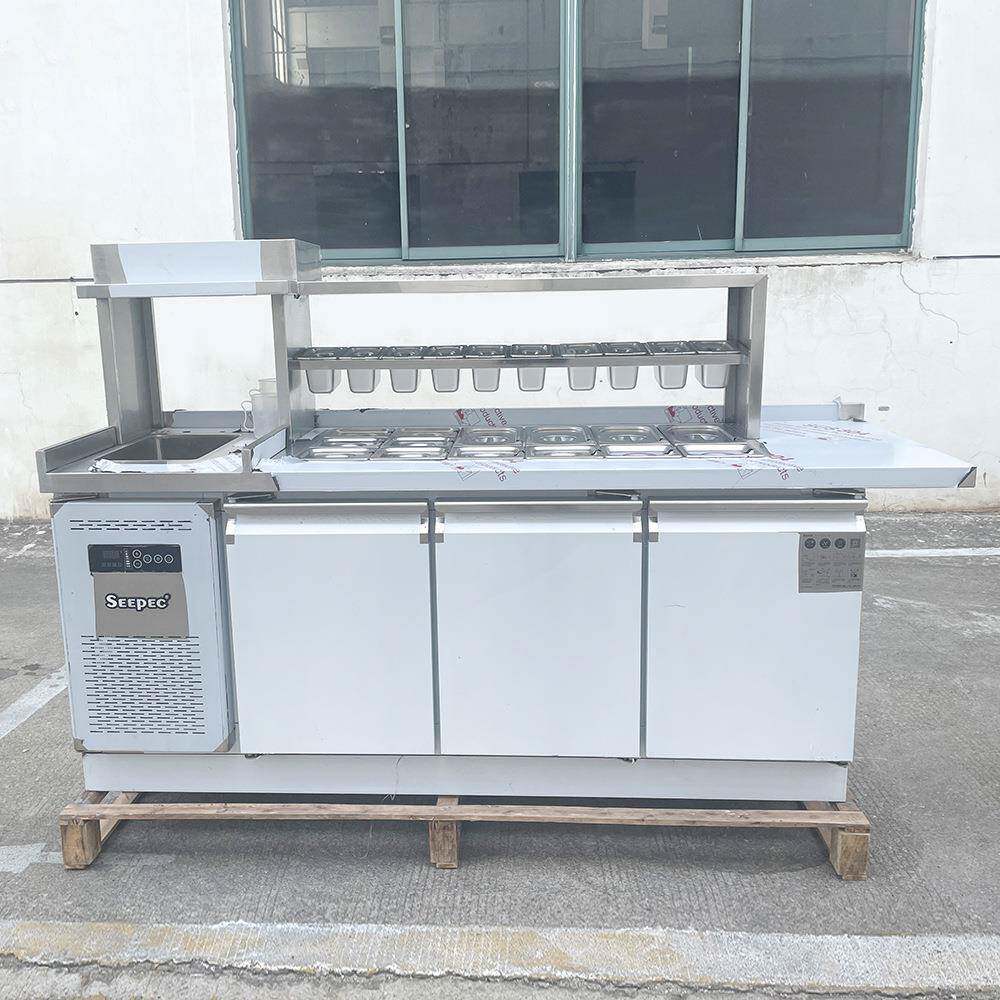 商用水吧台工作台水槽雪克台操作冷藏展示柜
