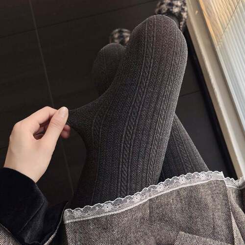 打底袜秋冬款加厚保暖深灰色连裤袜女格雷系烟灰打底裤袜麦1009k