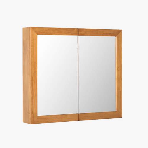 日系北欧现代简约风格实木开 门浴室镜柜收纳柜住友同款