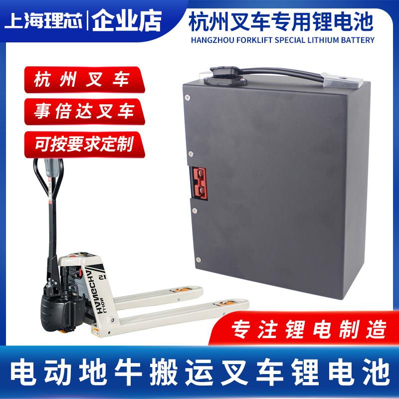 杭州电动堆高机/事倍达地牛液压车搬运车48V锂电池10Ah/15A替代雷