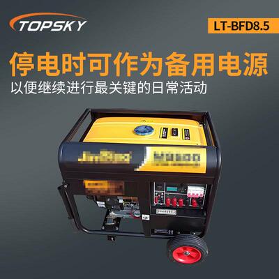 便携式发电机组（220V+380V）高电力质量 振动小低噪声LT-BFD8 T4