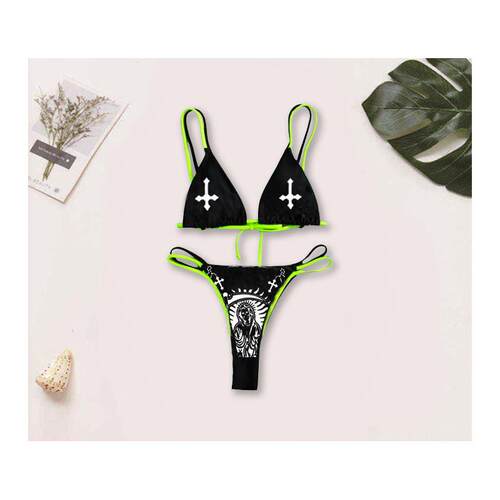 Lace up three ring bikini swimsuit 系带三环比基尼分体式泳装