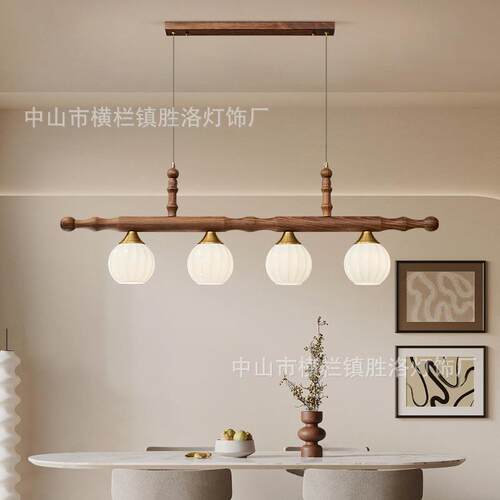 全铜美中古法式复古木北美黑胡桃餐厅吧台一字长条AS086宋代美学
