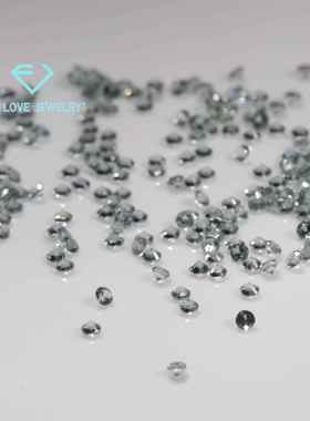 天然绿蓝宝灰绿色蓝宝石0.7-3.0mm精准尺寸圆形钻首饰钟表配石