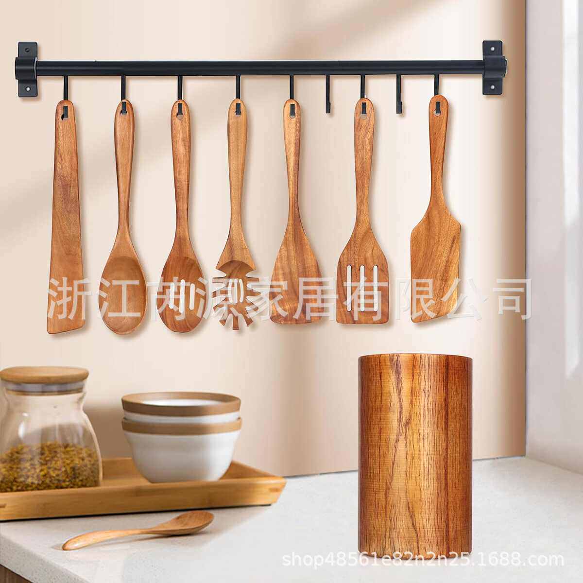 日式相思木锅铲勺子厨具用具套装实用餐具柚木铲子木汤勺沙拉勺叉