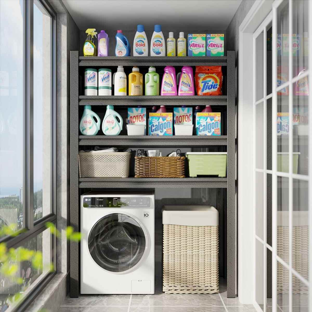 洗衣机置物架滚筒加厚马桶架子阳台浴室卫生间用品收纳柜置物柜