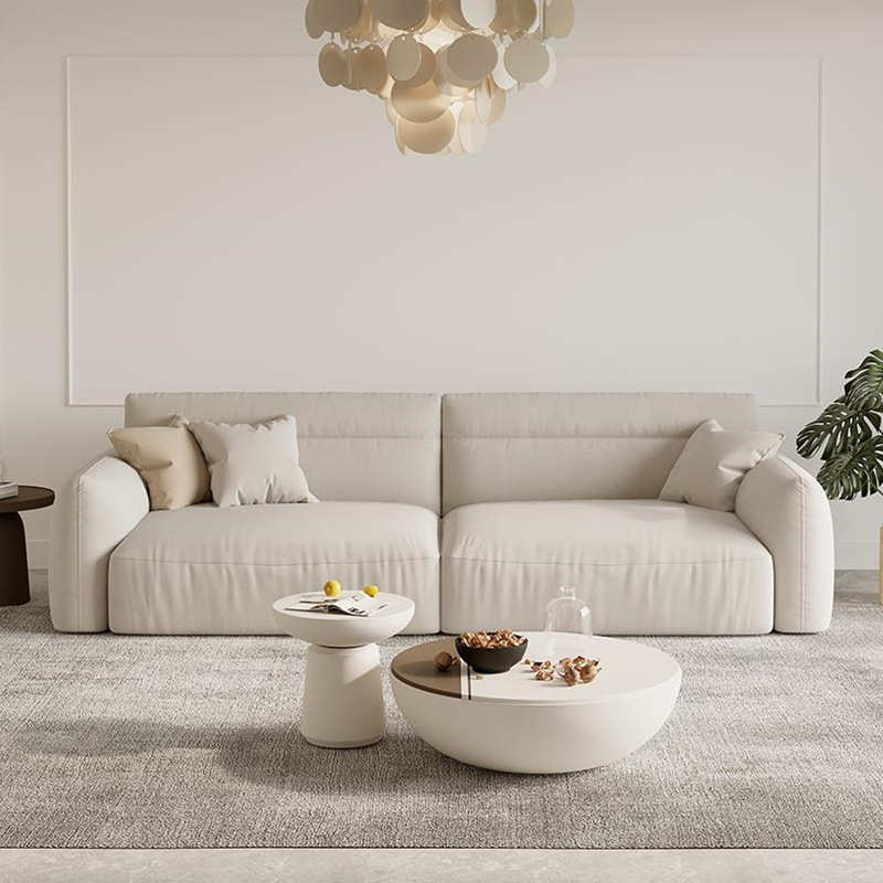 诧三人日式户型位寂中小北欧ins风布艺沙发新款简约现代奶油组合
