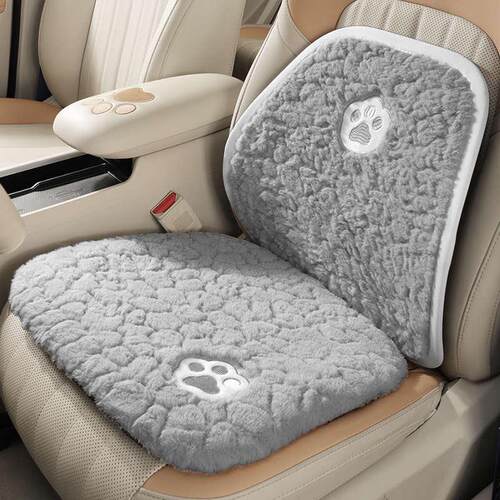 护汽车托驾驶一体开车座椅猫腰腰吸汗拽腰靠背靠坐垫毛绒主