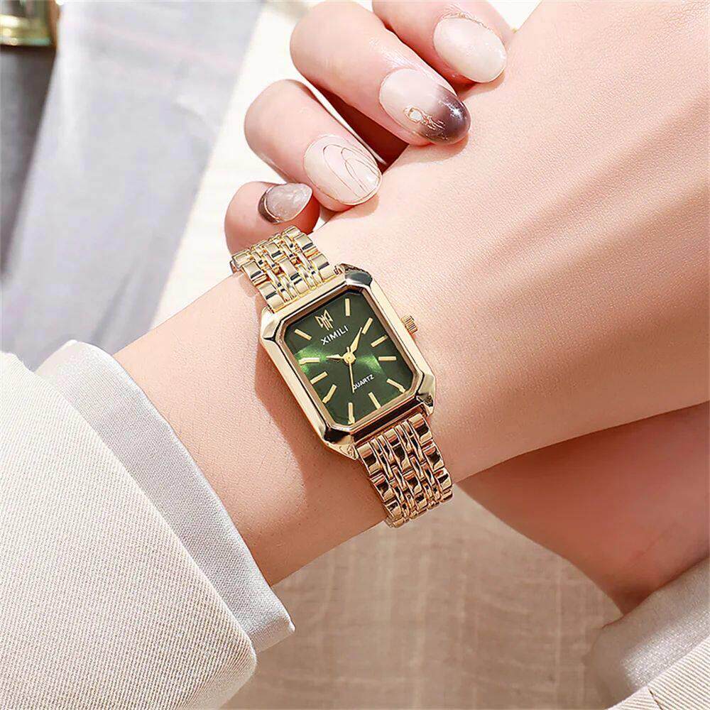 Luxury Ladies Fashion Quartz Watch Simple Scale Square Quali