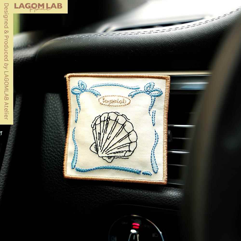 LAGOMLAB车载刺绣出风口装饰香薰可替换香包车内香氛礼盒包装