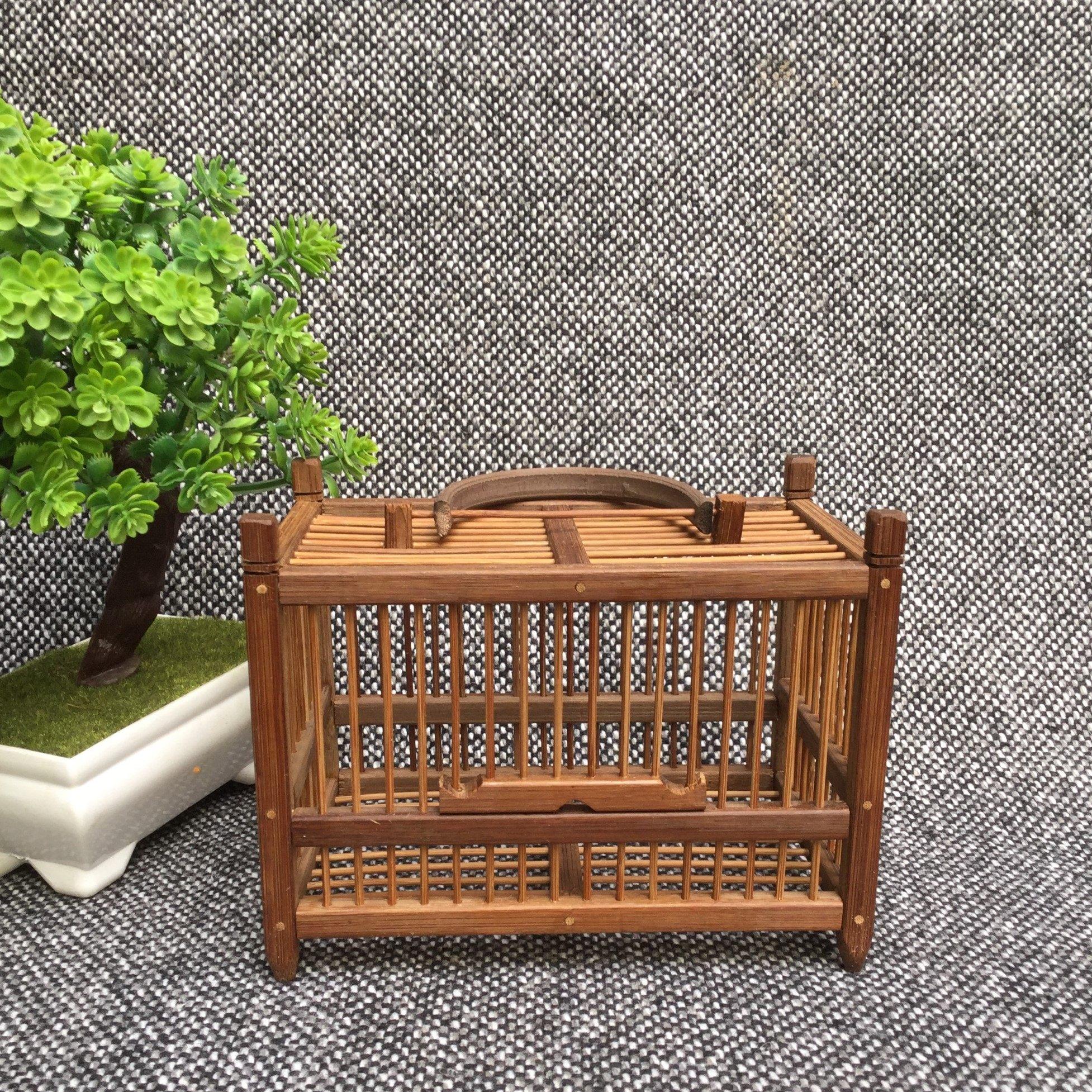 蝈蝈笼子长方形单格大空间笼手工竹编爬虫鸣虫用具文玩礼品