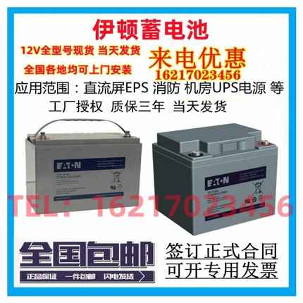 EATON伊顿蓄电池 NP/ETNHW/-12V7AH9a24a38a65a100ah120a150a200a
