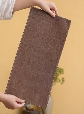 香云纱干泡茶席复古双面可用防水茶桌布隔热垫茶旗茶道零配件叶脉