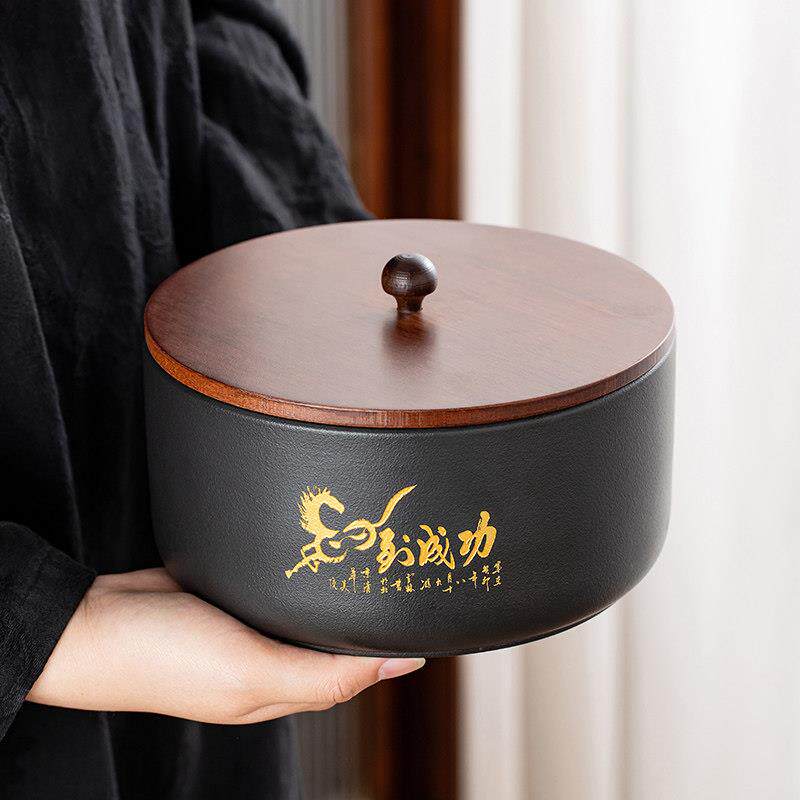 黑陶茶洗家用中式笔洗茶海茶桶缸陶瓷洗茶水盂茶筅杯洗茶道零配件