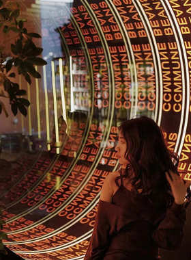 3D千层镜发光字深渊镜LED霓虹灯广告牌门头招牌文化墙厂家定 制