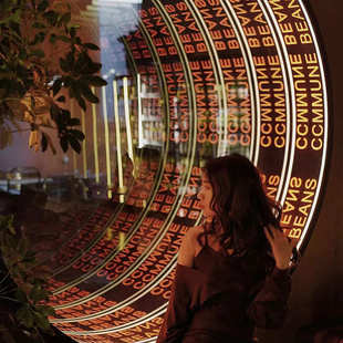 3D千层镜发光字深渊镜LED霓虹灯广告牌门头招牌文化墙厂家定 制