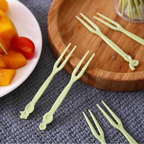 Wholesale disposable fruit fork set - plastic fruit skewers,
