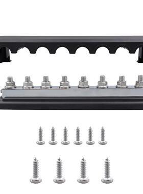 新款房车游艇电路600A大电流M10红黑8路汇流排 直排M10 48V汇线排