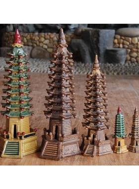 七层九层十三层文昌塔中大型陶瓷摆件假山盆景园林办公室书桌装饰